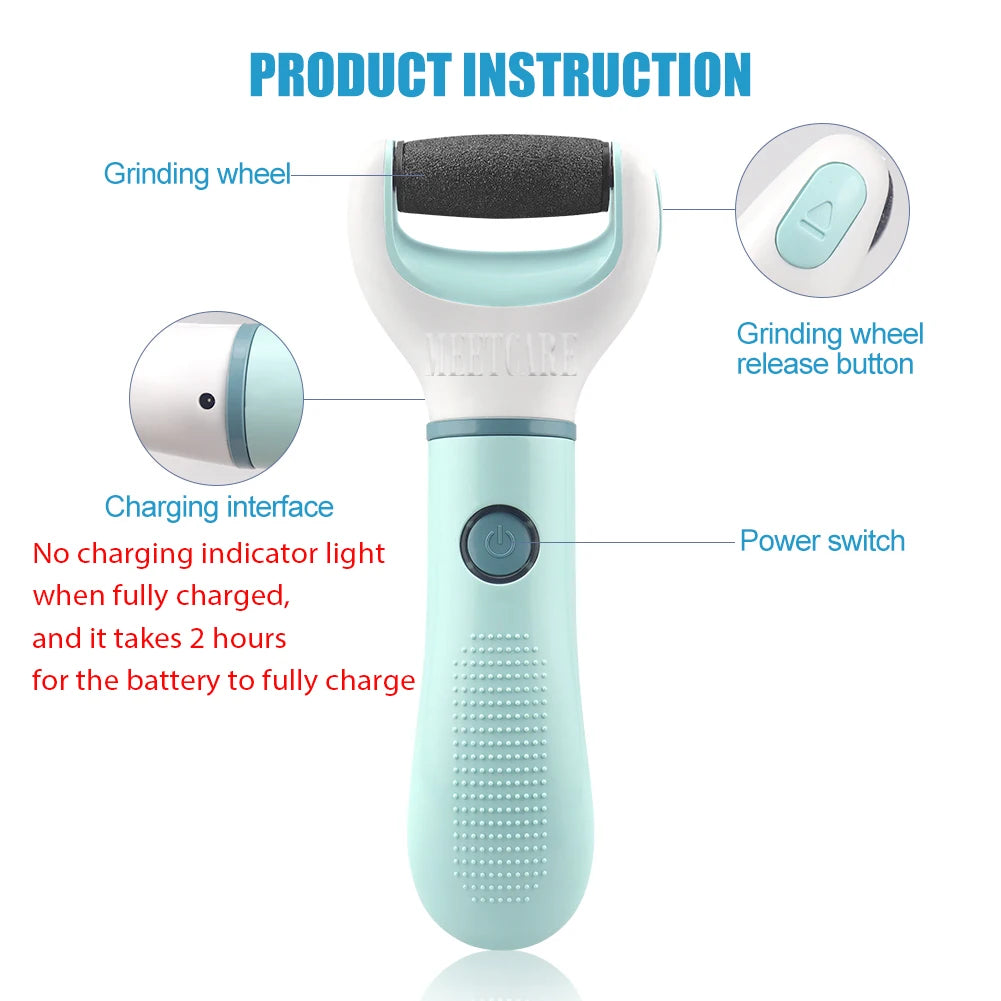 Electric Foot Grinder Dead Skin Remover Feet Scrubber Callus Pedicure Shaver Remove Dry Dead Cracked Foot Care Repair Tool