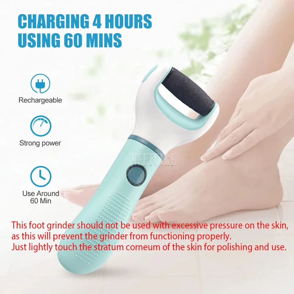 Electric Foot Grinder Dead Skin Remover Feet Scrubber Callus Pedicure Shaver Remove Dry Dead Cracked Foot Care Repair Tool