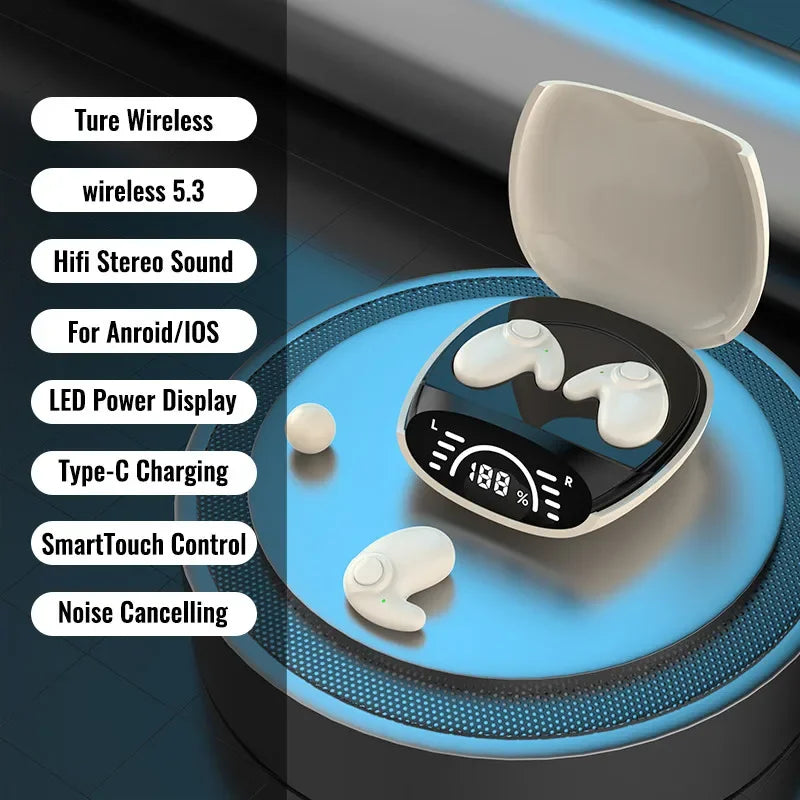 Invisible Sleep Earbuds Mini Wireless Earphones Bluetooth 5.3 Headphones Hifi Stereo Sports Noise Reduction Headsets for XIAOMI