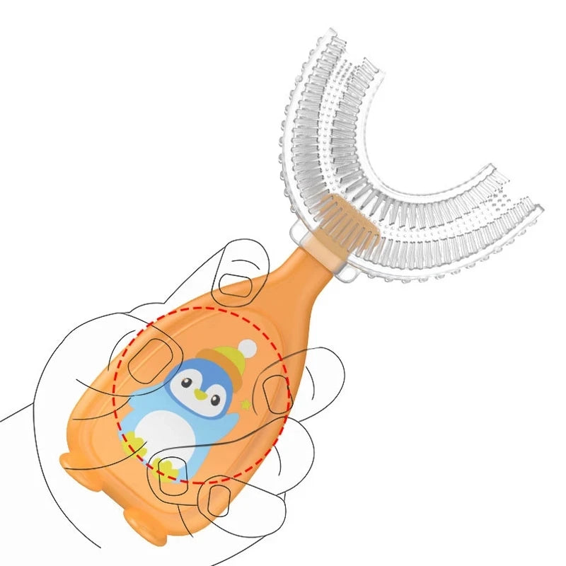 Children'S 360 Degree Infant U-Shaped Toothbrush Baby Health Teethers Soft Silicone Baby Brush Kids Teeth Oral Care Cleaning