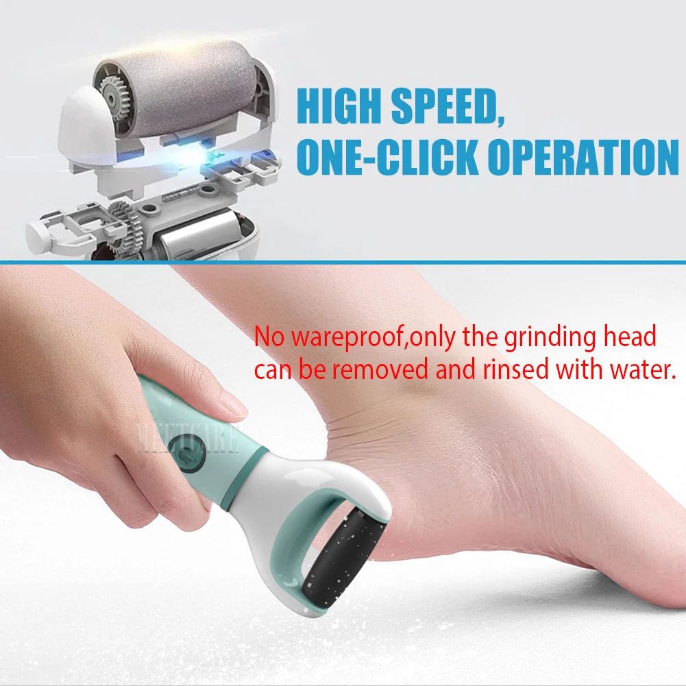 Electric Foot Grinder Dead Skin Remover Feet Scrubber Callus Pedicure Shaver Remove Dry Dead Cracked Foot Care Repair Tool
