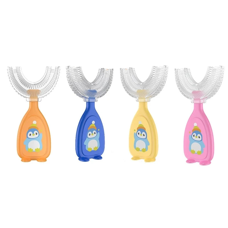Children'S 360 Degree Infant U-Shaped Toothbrush Baby Health Teethers Soft Silicone Baby Brush Kids Teeth Oral Care Cleaning